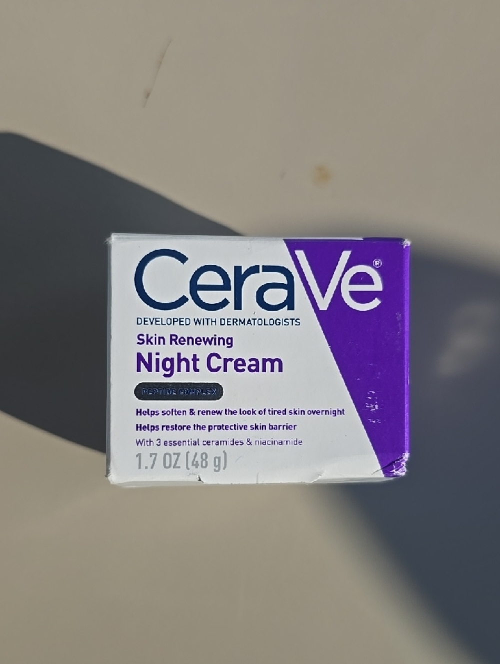 CeraVe Skin Renewing Night Cream – White and Purple